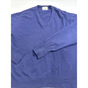 Sweater MENS XL  NAVY Lambswool Made in USA‎ Adult  VINTAGE LORD JEFF